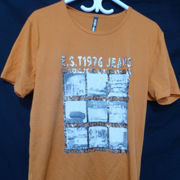 BLACK WARRIOR, xl, extra large, orange graphic tee - Picture 1 of 5